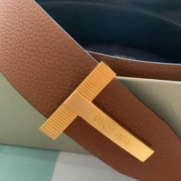 Tom Ford Brown Leather Belt 95cm